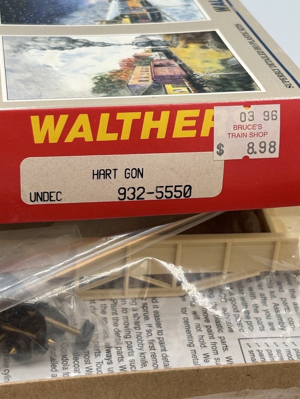 Walthers HO Scale Undecorated Hart Gon Freight Car Kit #932-5550 New Open Box